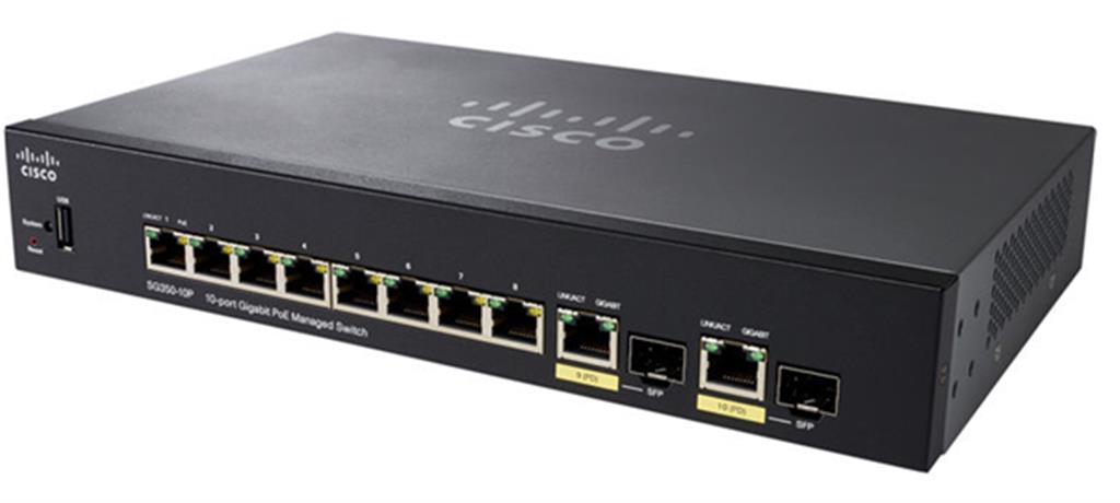 Cisco SG350-10P 10-port Gigabit POE Managed Switch[...]