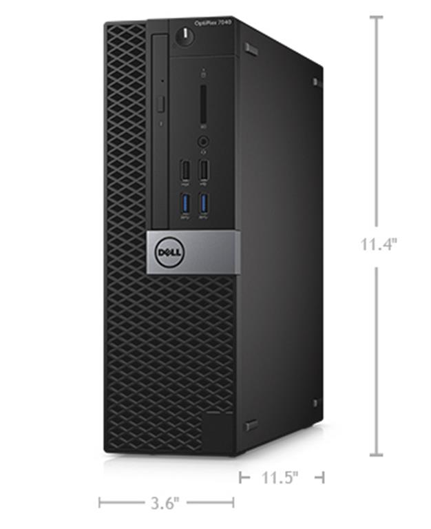 DELL OPTIPLEX 7040 SFF 180w, TECL,MOU, I7 6700 (3.4GHZ up to 4G, 8MB), 8GB RAM (2X4G) 1600MHz, 1.0TB