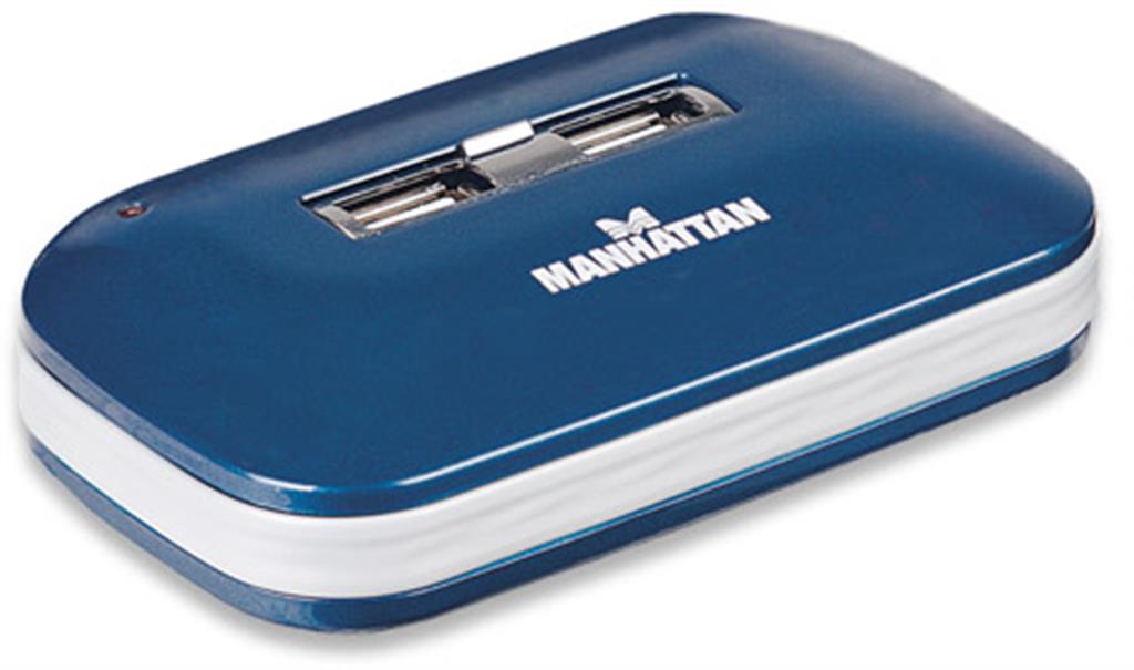 "Manhattan  7 PUERTOS USB hub dual power, Multiple