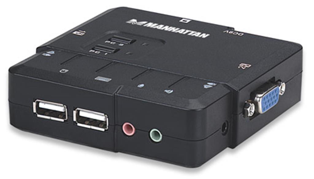 MANHATTAN KVM DE 2 PUERTOS compacto, USB with cabl[...]