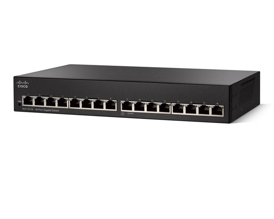 Cisco SG110-16HP 16-Port PoE Gigabit Switch
16 x 1