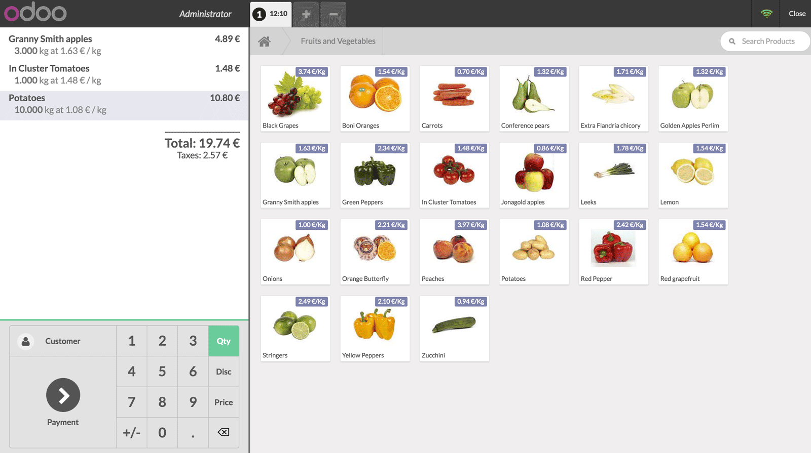 Odoo text and image block