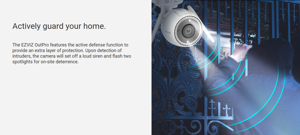 CAMARA WIFI PARA EXTERIOR, 3MP, IP67, SIRENA Y LUZ ESTROBO, AUDIO BIDIRECCI[...]