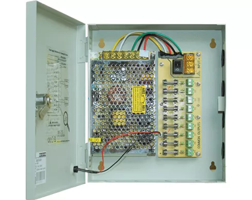 FUENTE SUPERVISADA 12VDC X 10A PARA CÁMARAS *9 SAL[...]