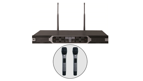 RECEPTOR MICROFONOS INALAMBRICOS UHF *INCLUYE 2 MI[...]