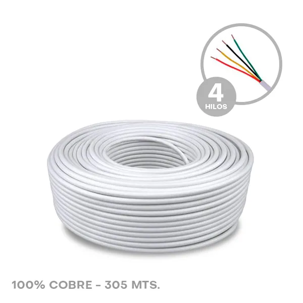 CABLE PARA ALARMAS 4 HILOS* MULTIFILAR * 100 % COB[...]