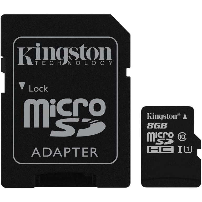 MEMORY CARD KINGSTON 8GB microSDHC Class 10 Flash Card
MEMORY CARD KINGSTON 8GB microSDHC Class 10 F