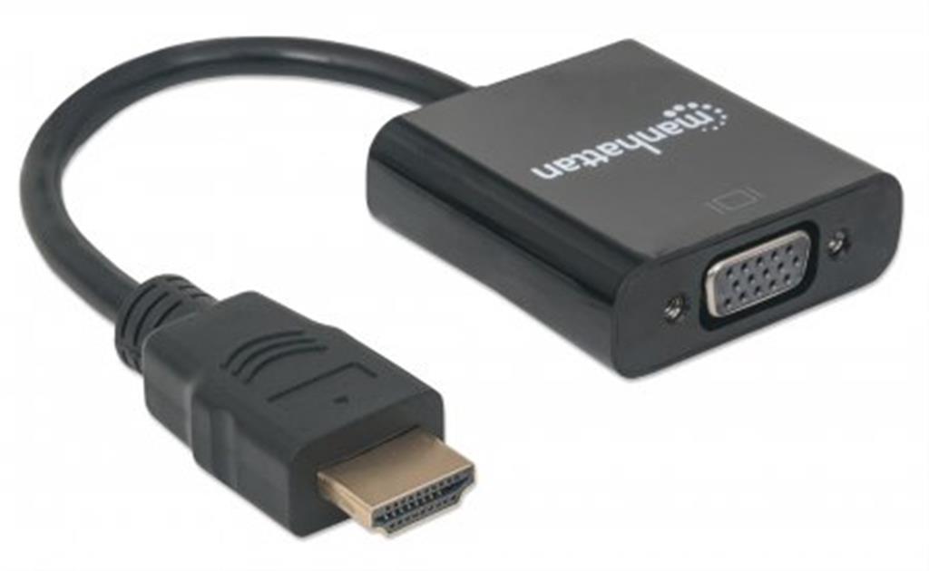 HDMI Male to VGA Female, black Convertidor HDMI a VGA HDMI Macho[...]