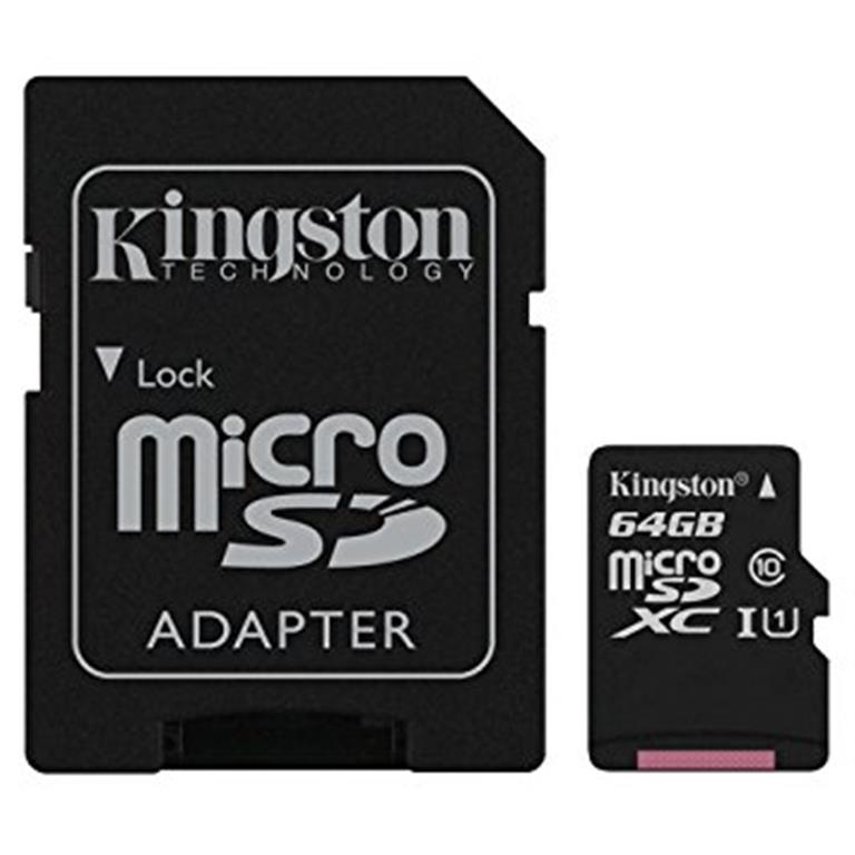 MEMORY CARD KINGSTON 64GB microSDHC Class 10 Flash