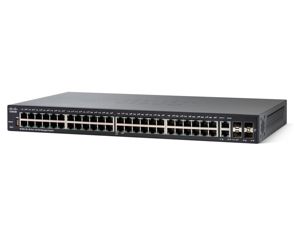 Cisco SF350-48 48-port 10/100 Managed Switch
Capa 