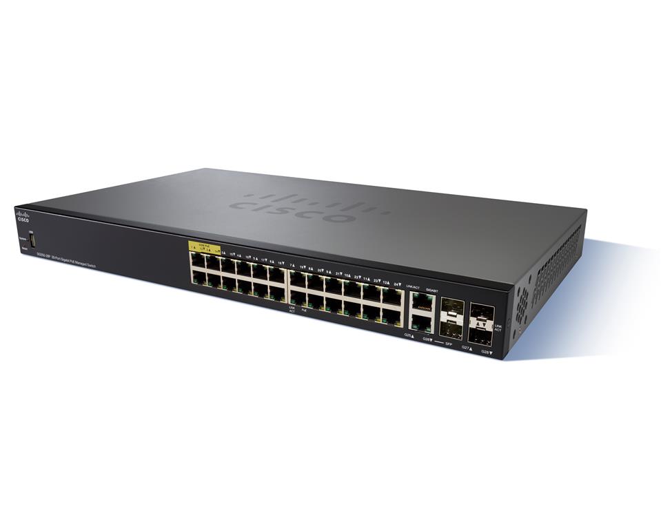 Cisco SG250-26P 26-port Gigabit PoE Switch +2 Giga[...]