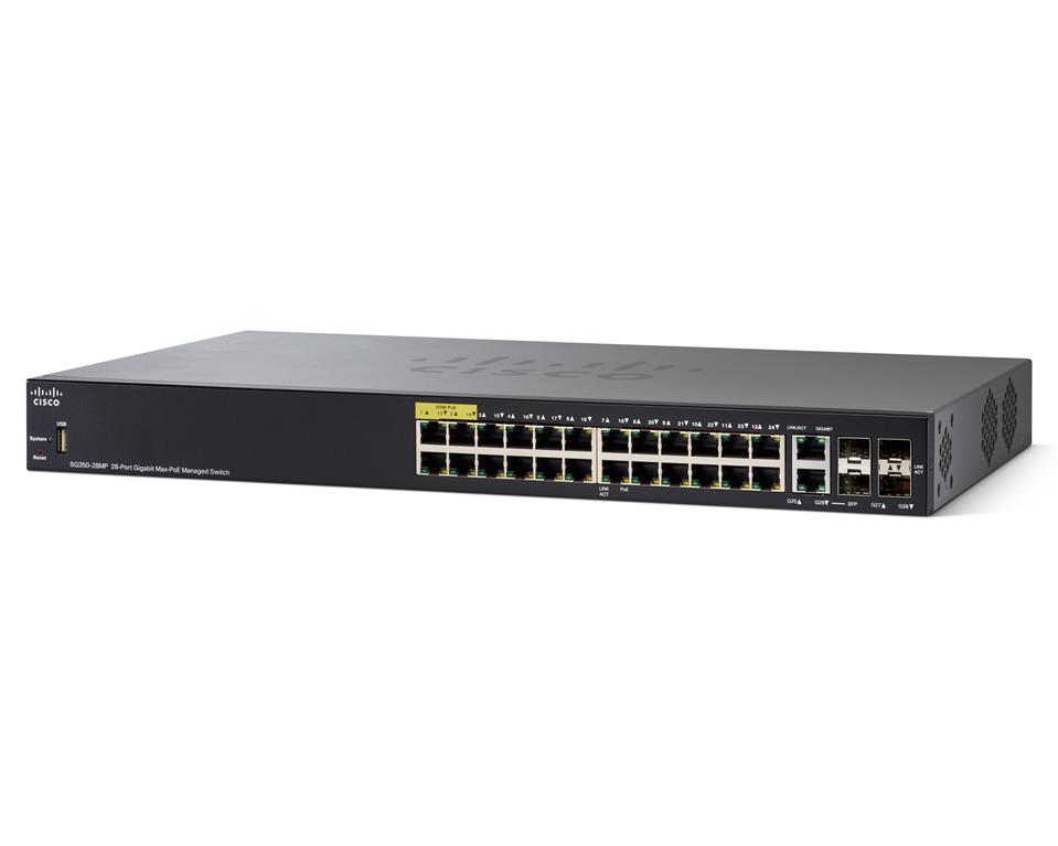 Cisco SG350-28MP 28-port Gigabit POE Managed Switc
