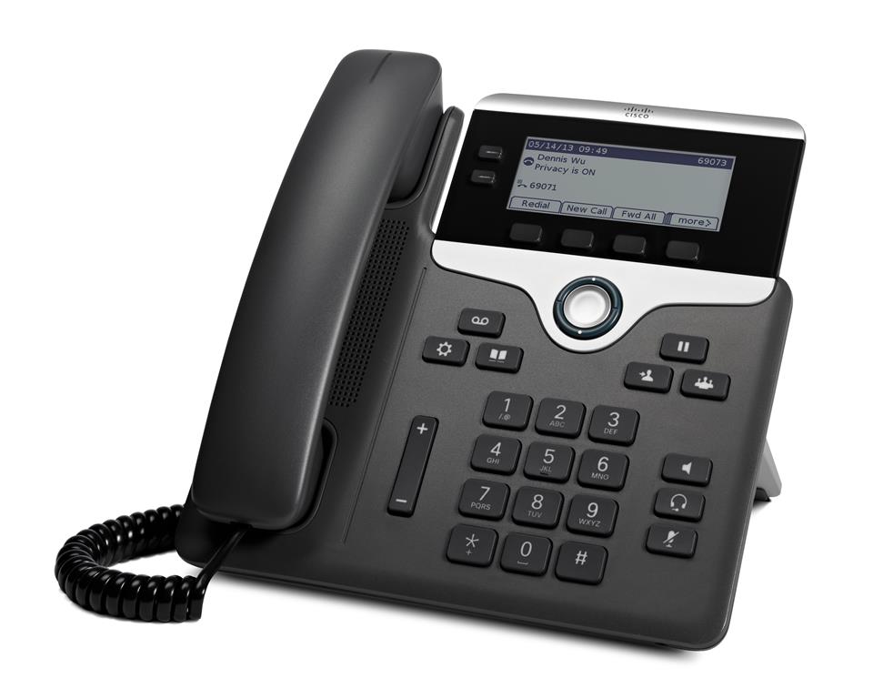 Cisco IP Phone 7821 - VoIP phone - SIP, SRTP - 2 l