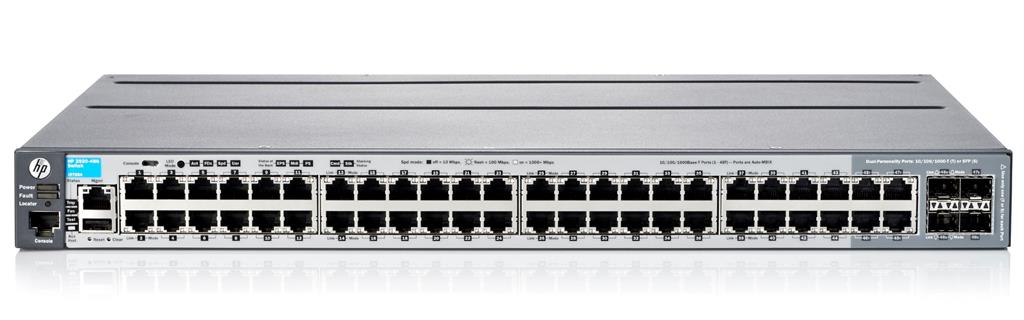 HP 2920-48G Switch - switch - 48 ports - managed - rack-mountable
Switch PoE+ de 48 Puertos L3 10/10